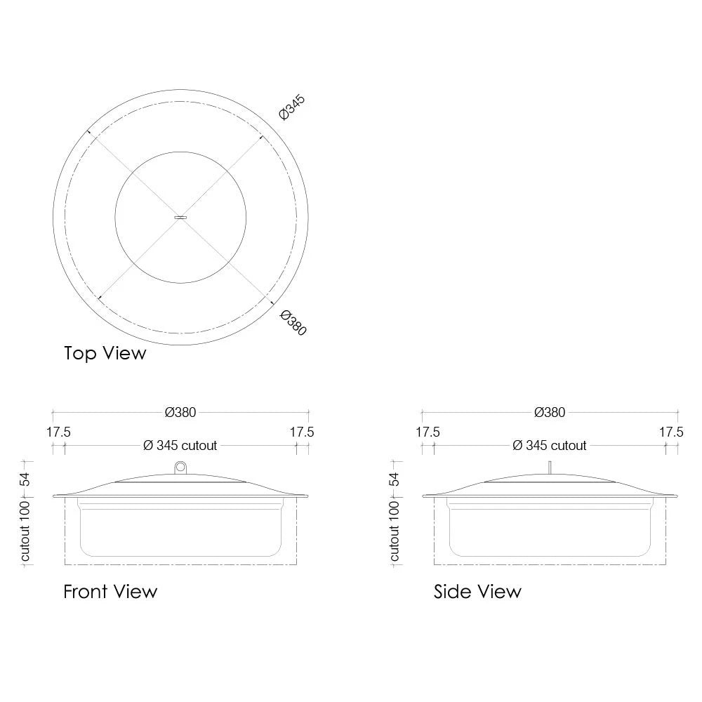 Icon Fires Round Bioethanol Burner