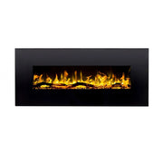 Albion 90 cm stenski električni kamin – črn