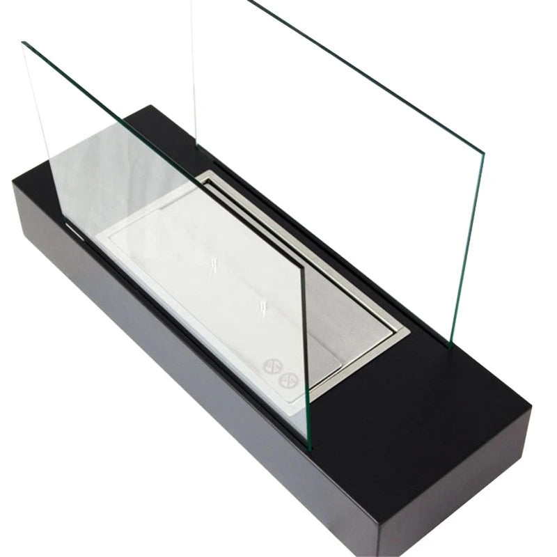 Oklahoma -  Steel and Black Freestanding Bio Fireplace