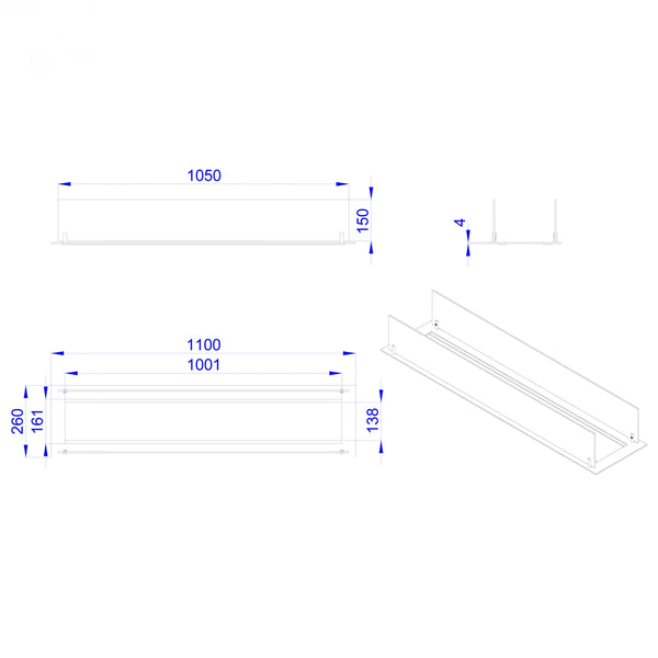 Vgradni profil - 100 cm