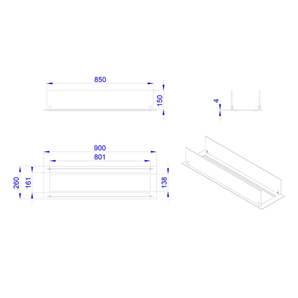 Vgradni profil – 80 cm