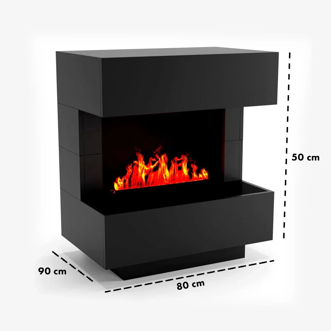 Kleist črn - OMC 600 parni kamin - črn