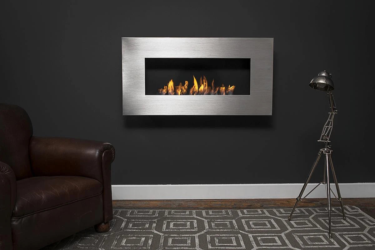 Icon Fires Nero 1150 stenska peč - brušeno jeklo