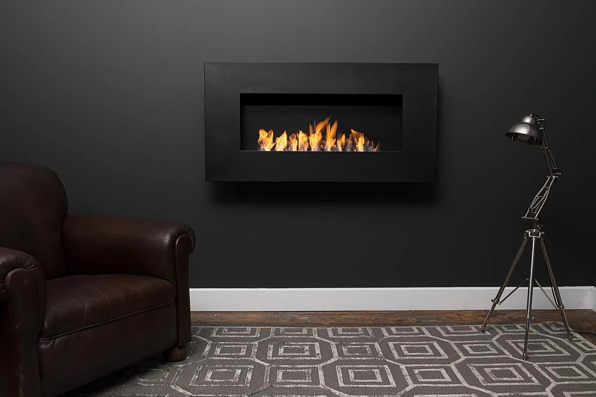 Icon Fires Nero 1150 stenski kamin - črn
