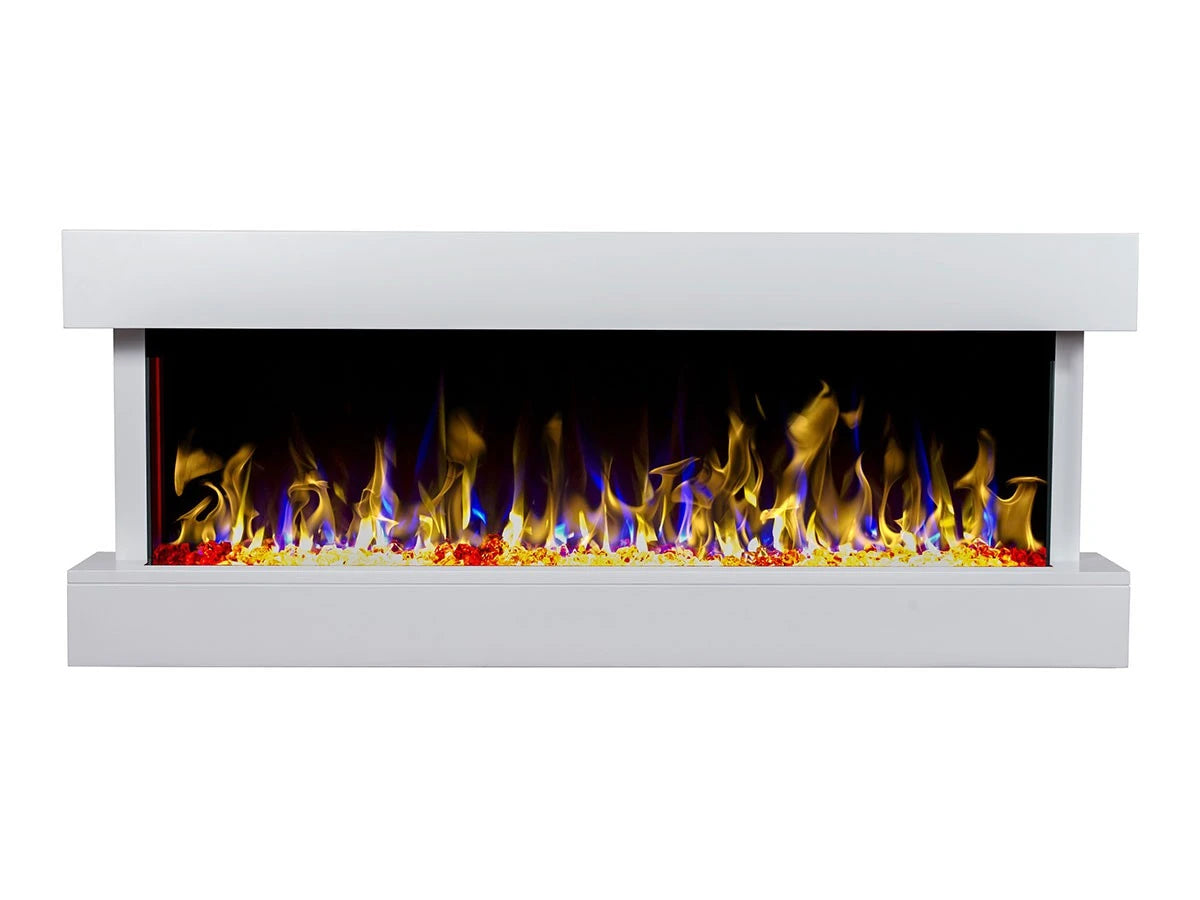 Modena White Electric Fireplace