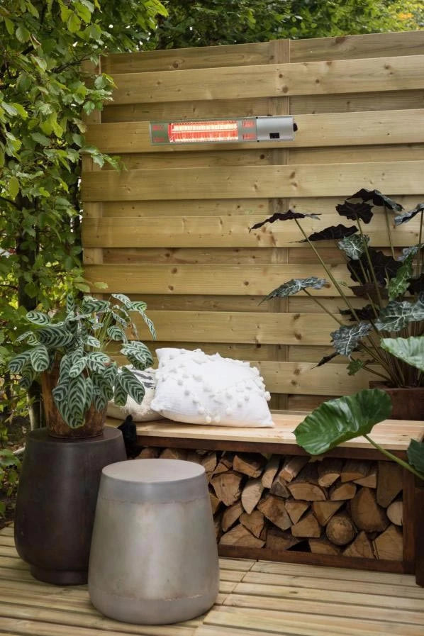 Wood Storage Bench in Corten Steel