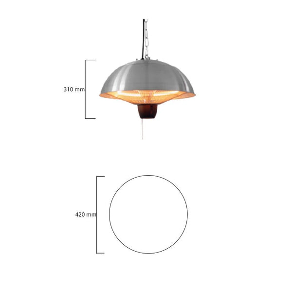 Viseči zunanji grelec 600-1500 W, HA, Ø42 cm