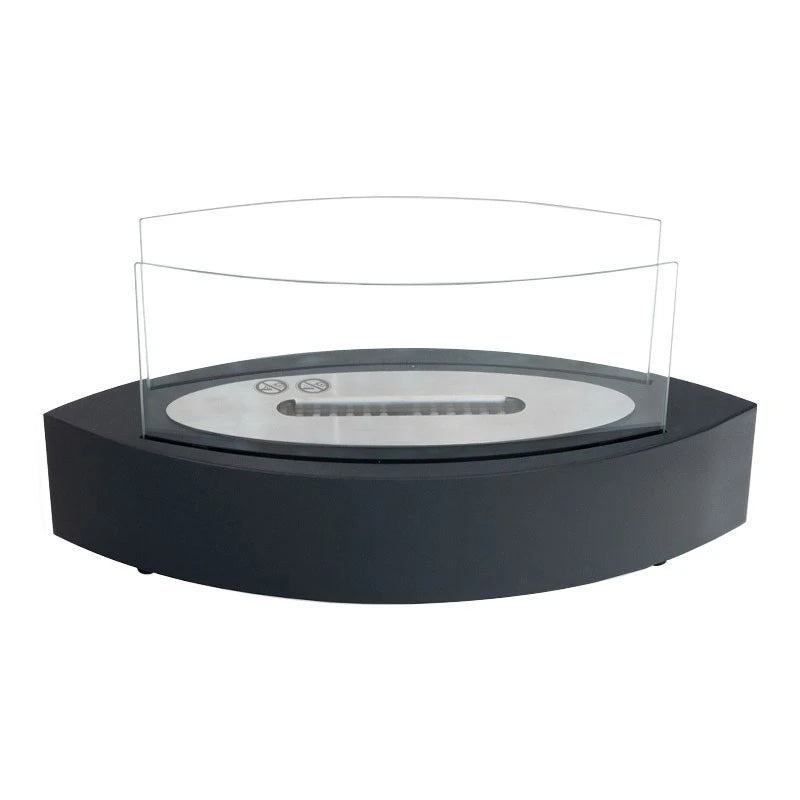 Oval Shaped Table Bio Fireplace