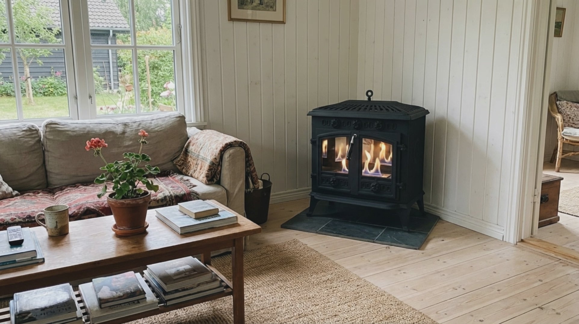Load video: Spitsbergen - Cast Iron Bioethanol Stove