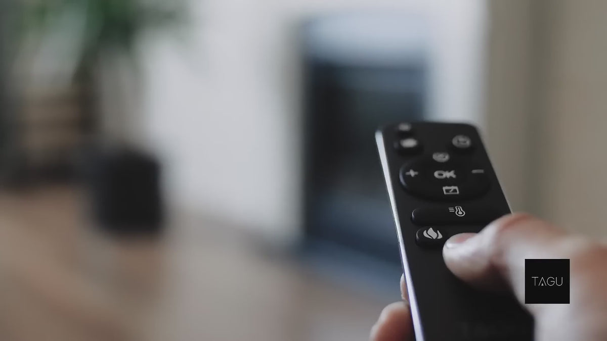 Load video: Helmi Electric Fireplace - Grey