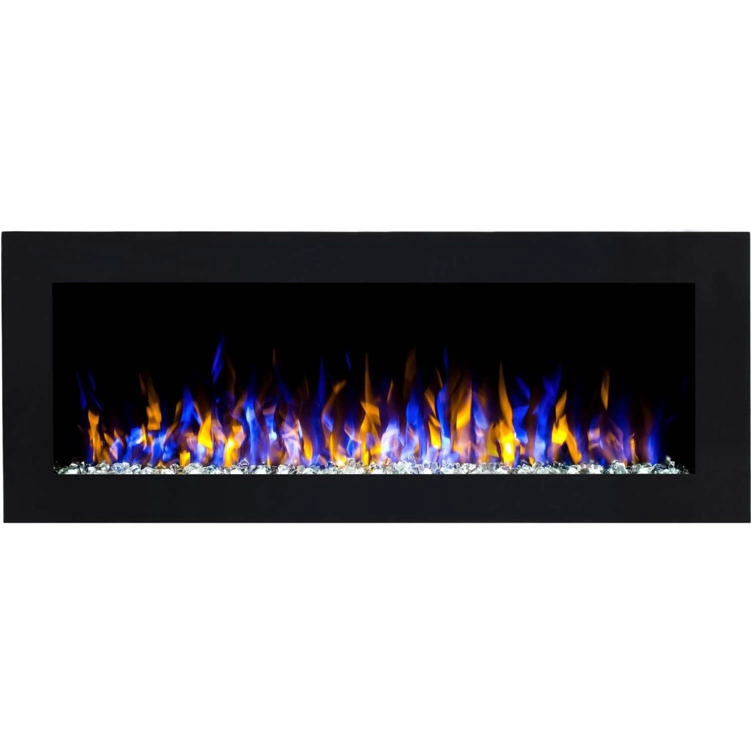 Pride 140 cm stenski električni kamin - črn