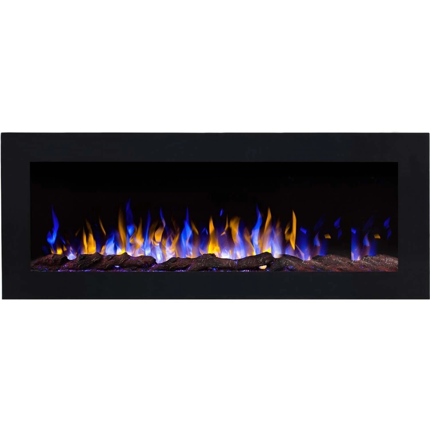 Pride 140 cm stenski električni kamin - črn