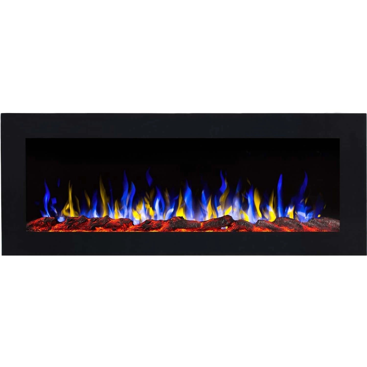 Pride 140 cm stenski električni kamin - črn
