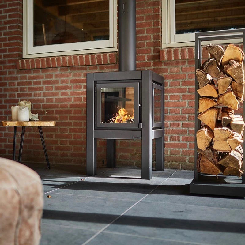 Quaruba L Rusty Steel Garden Fireplace