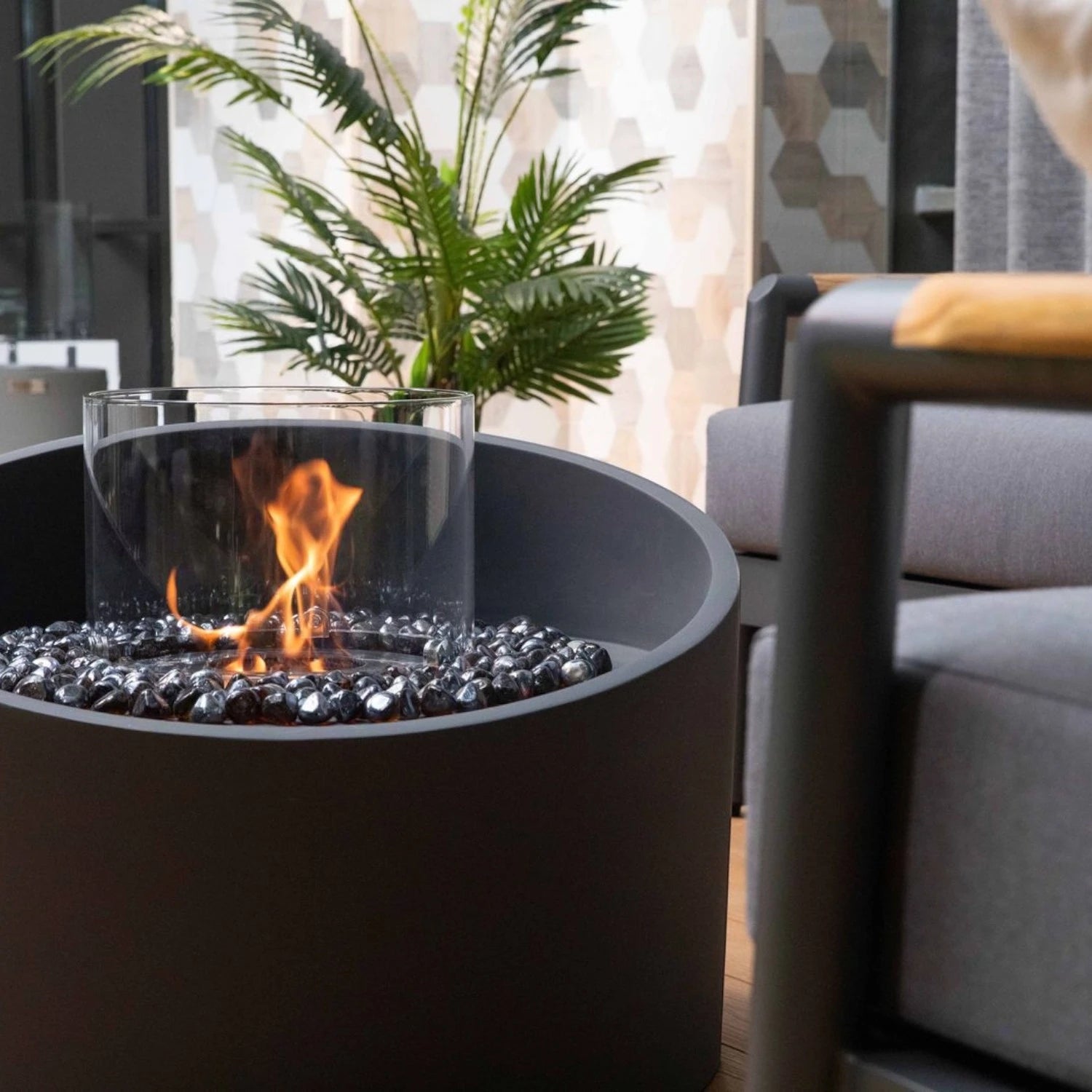 TORRE bioetanolni ognjeni steber – skrilasto črn