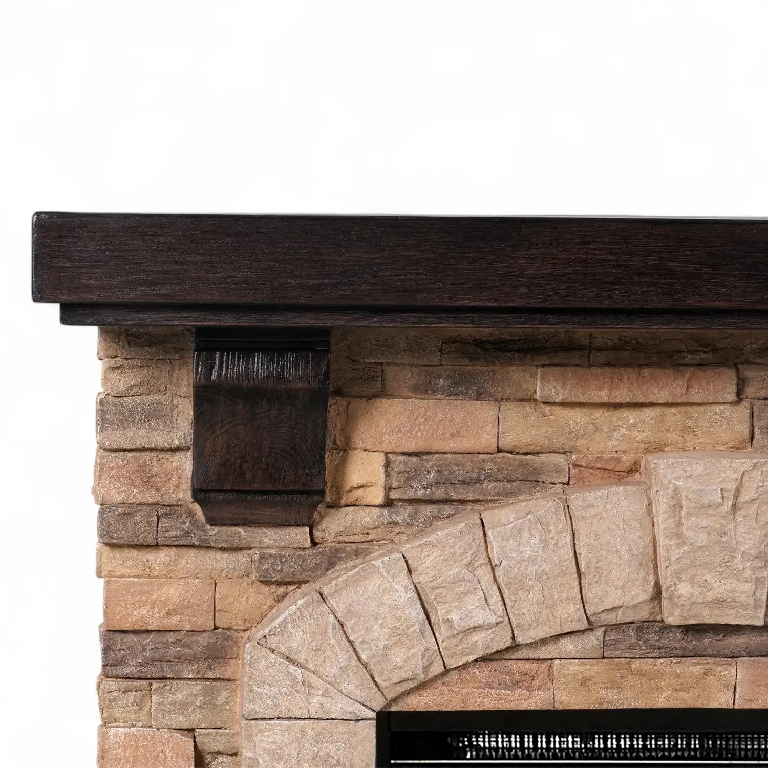 Eira Electric Fireplace – Freestanding Mantel in Classic Stone Design