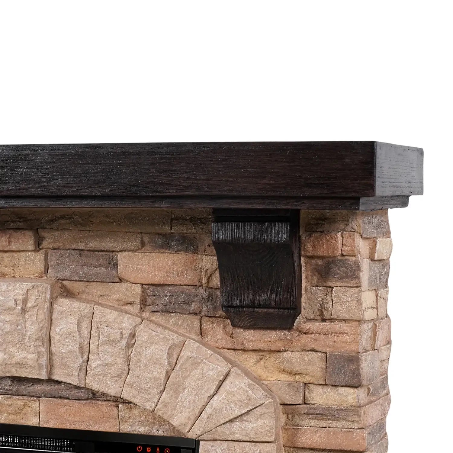 Eira Electric Fireplace – Freestanding Mantel in Classic Stone Design
