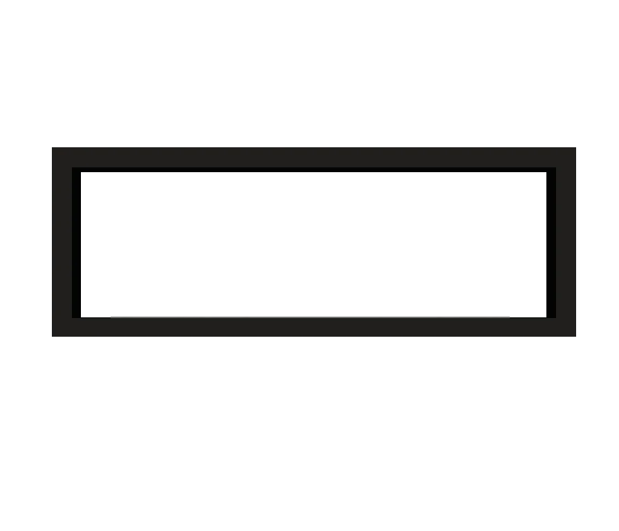 Icon Slimline Firebox FBDS1650 črn