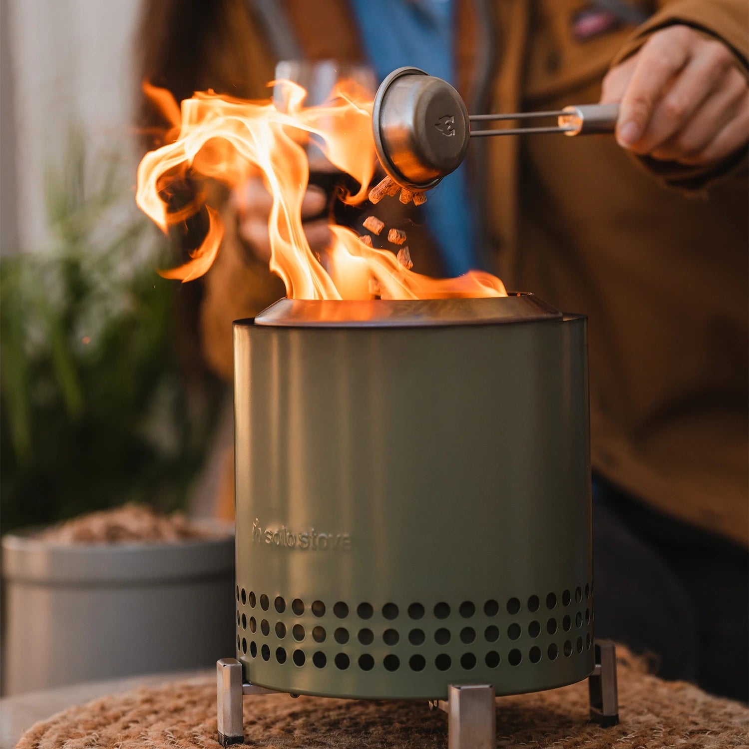 Mesa XL Deep Olive - Tabletop Fire Pit