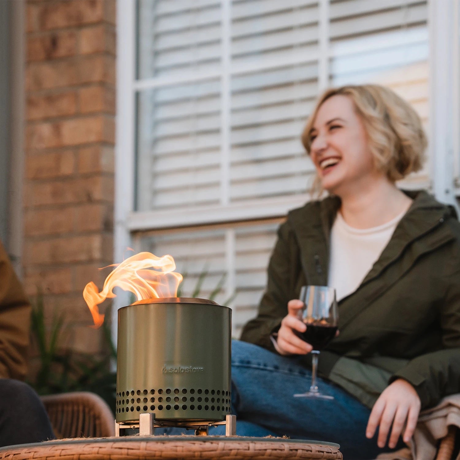 Mesa XL Deep Olive - Tabletop Fire Pit