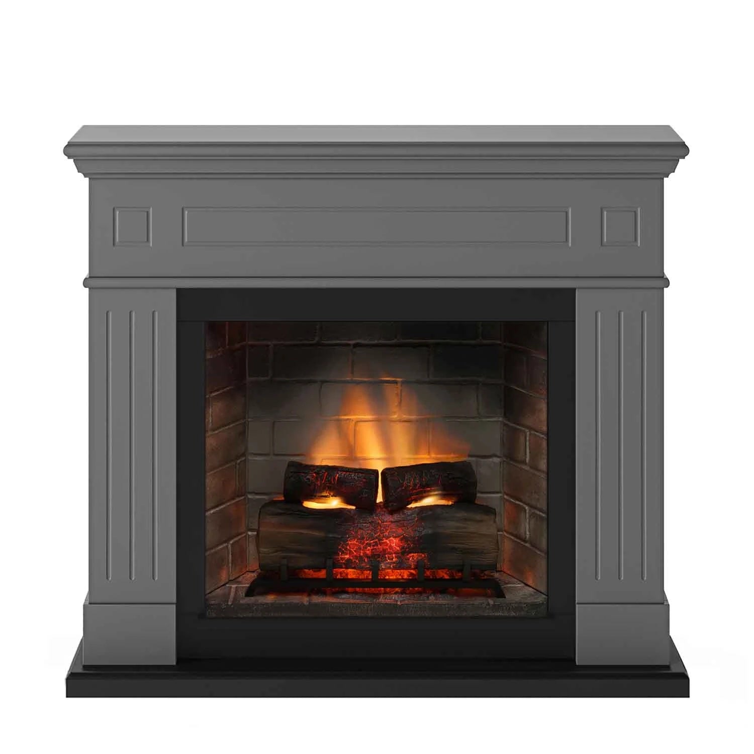 Larsen Electric Fireplace - Grey