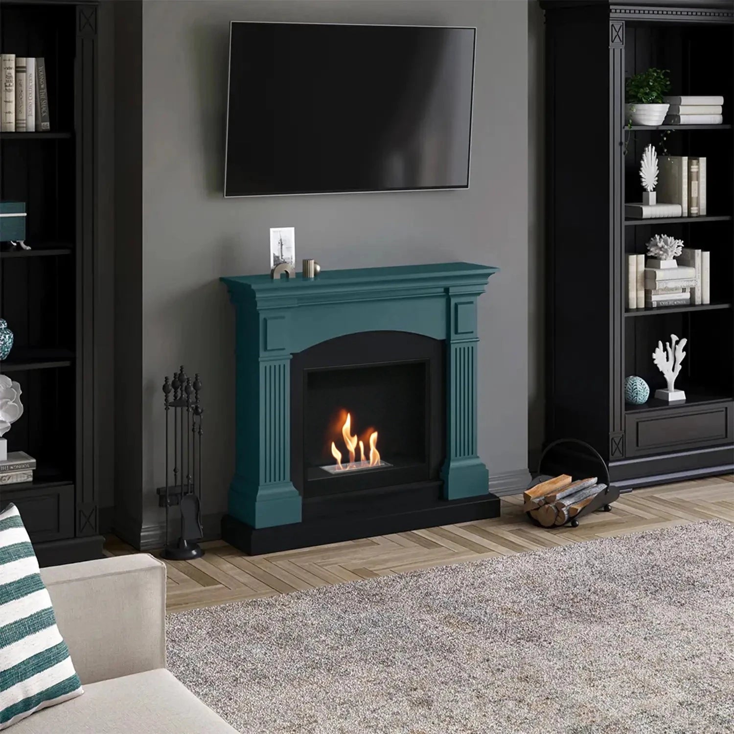 Magna Bioethanol Fireplace - Turquoise