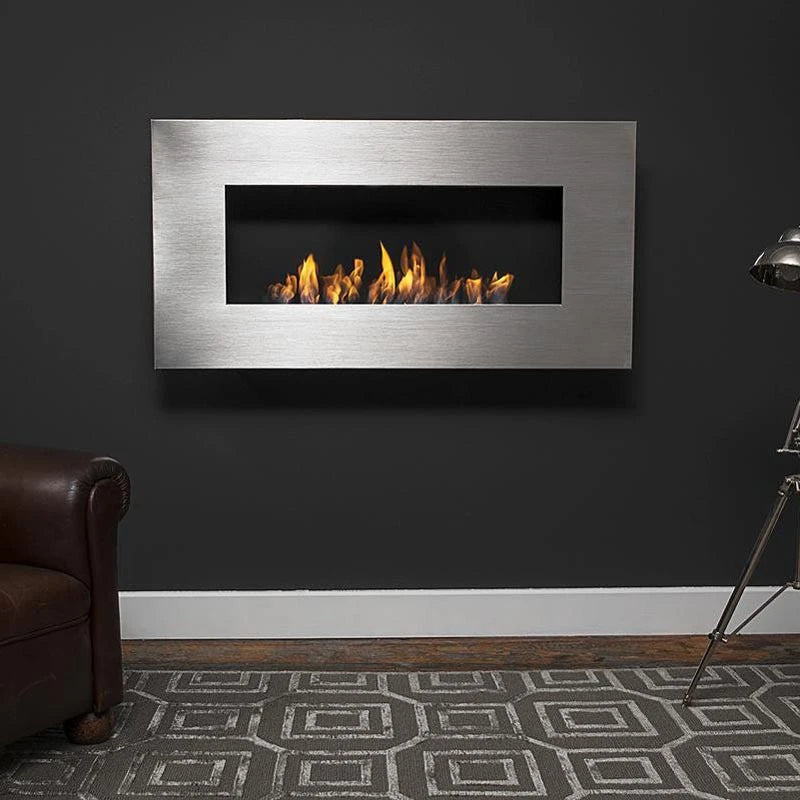 Icon Fires Nero 1150 stenska peč - brušeno jeklo