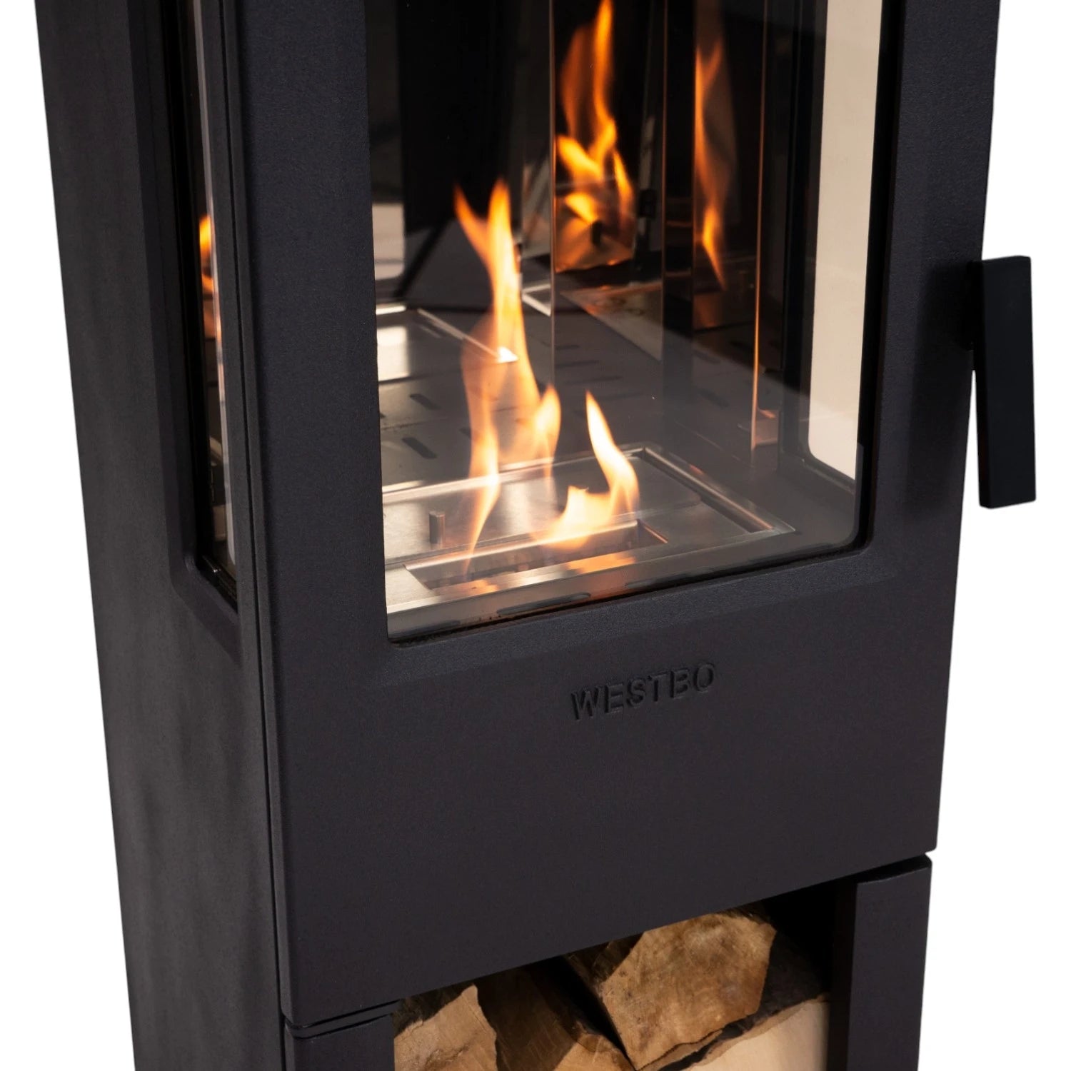 Nobel 90 - Black ethanol fireplace in Cast Iron