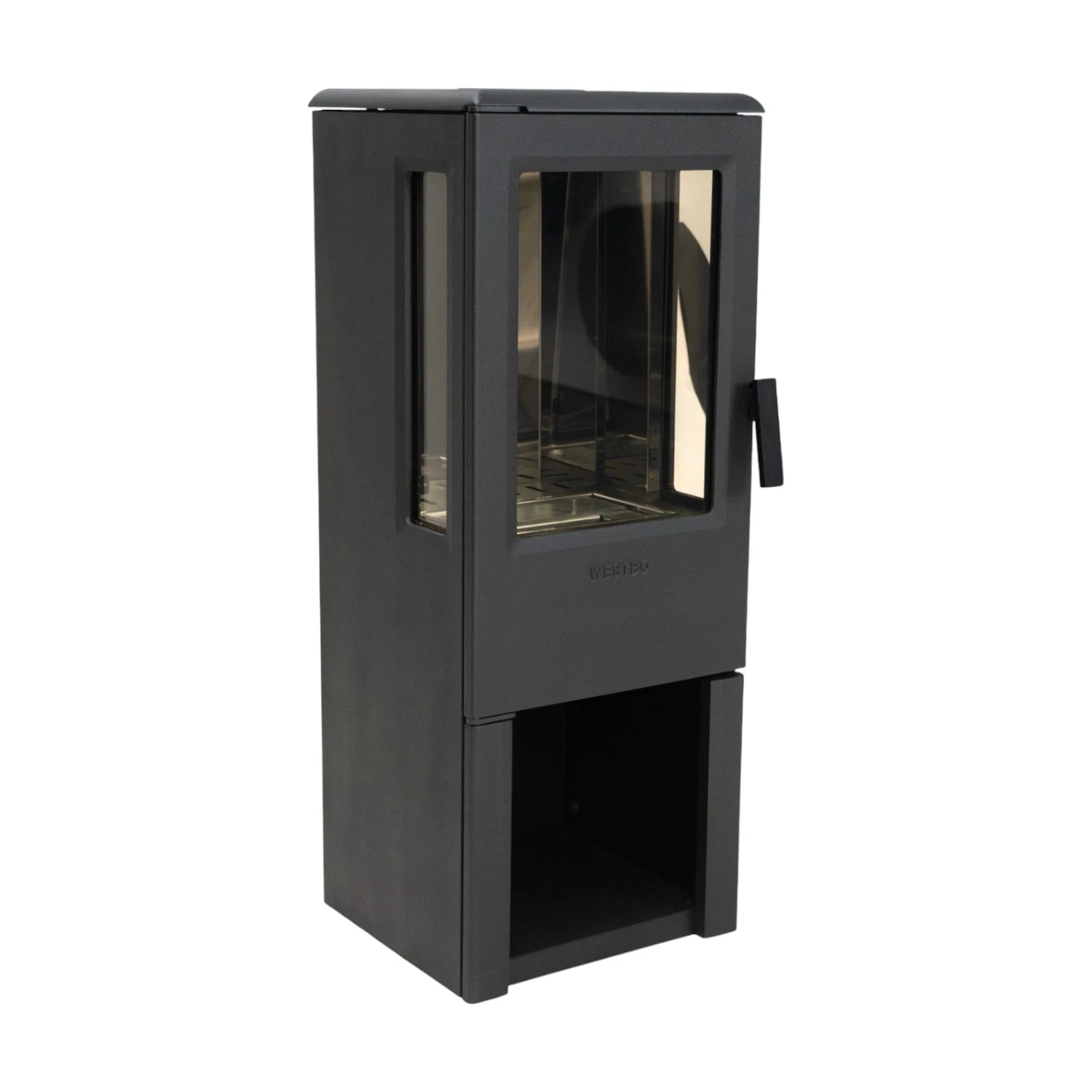Nobel 90 - Black ethanol fireplace in Cast Iron