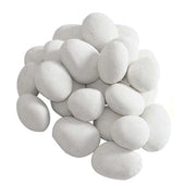 Ceramics Pebbles White - 24 Pieces